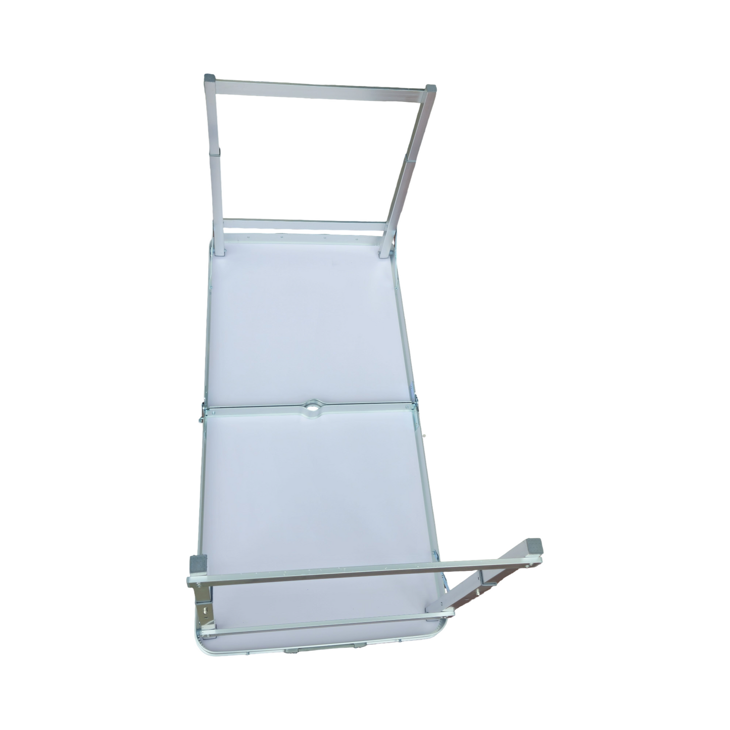 Faltbarer Campingtisch mit 4 Hockern -Grün & Silber - Klapptisch Set für Picknick, Garten & Outdoor - 120x60 cm