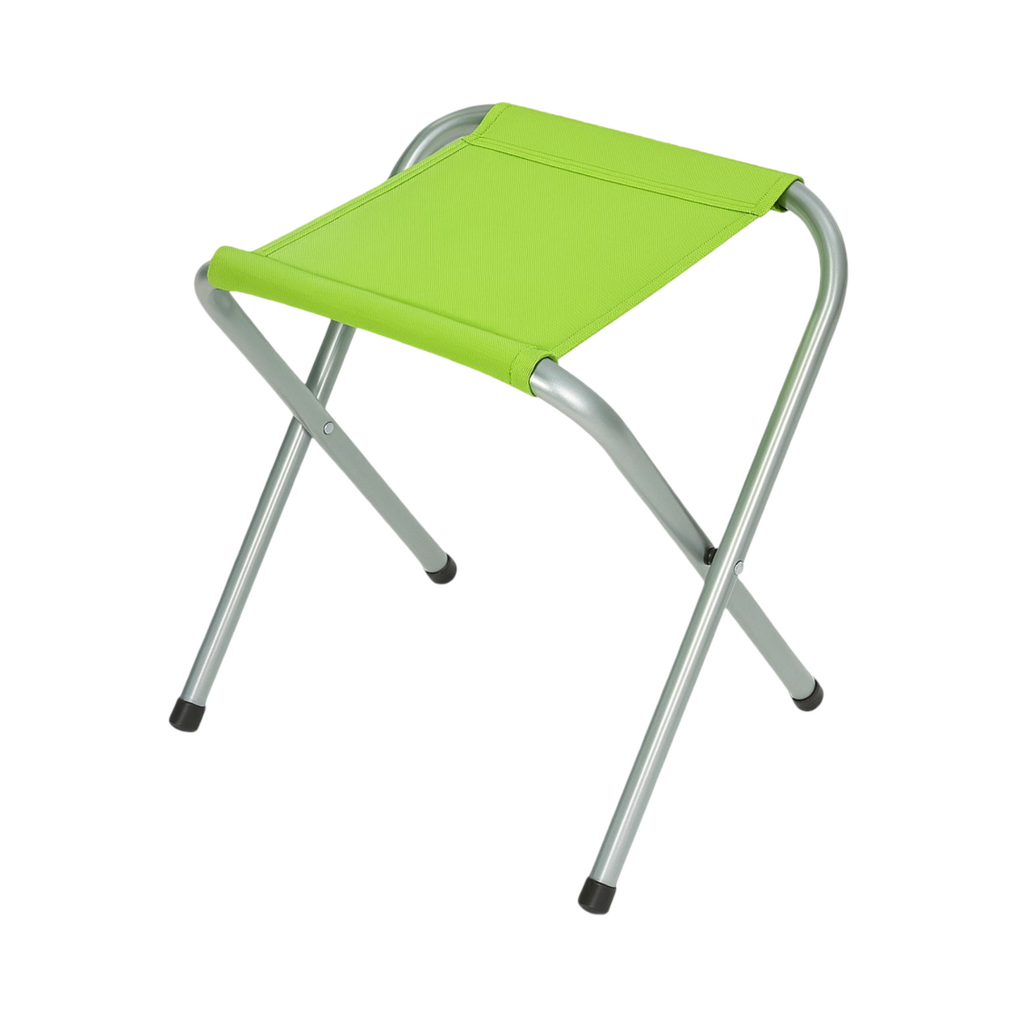 Faltbarer Campingtisch mit 4 Hockern -Grün & Silber - Klapptisch Set für Picknick, Garten & Outdoor - 120x60 cm