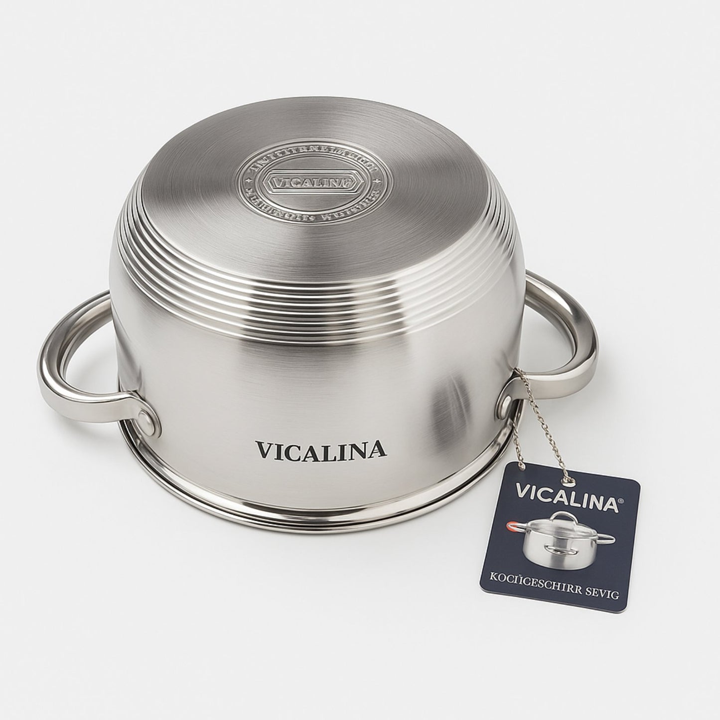 12-tlg. Kochtopf-Set Edelstahl mit Glasdeckeln – Induktionsgeeignet & Antihaft