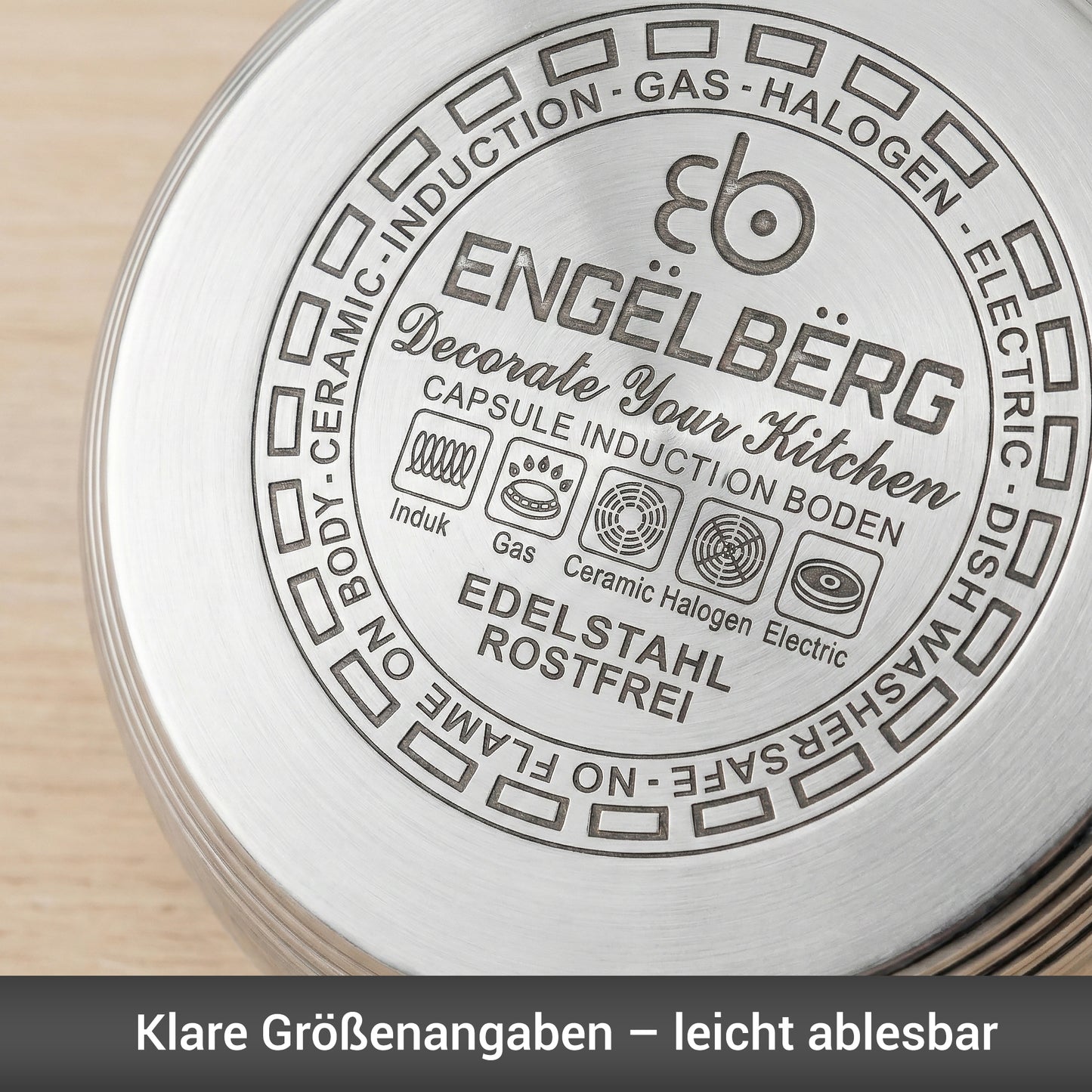 12-teiliges Edelstahl Kochtopfset – Induktionsgeeignet mit Glasdeckeln