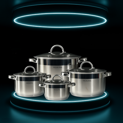Edelstahl Topfset Vicalina mit 4 Töpfen 