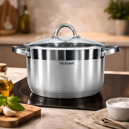 VICALINA® Edelstahl Kochtopf-Set – 8-teilig | Induktion & Spülmaschinenfest
