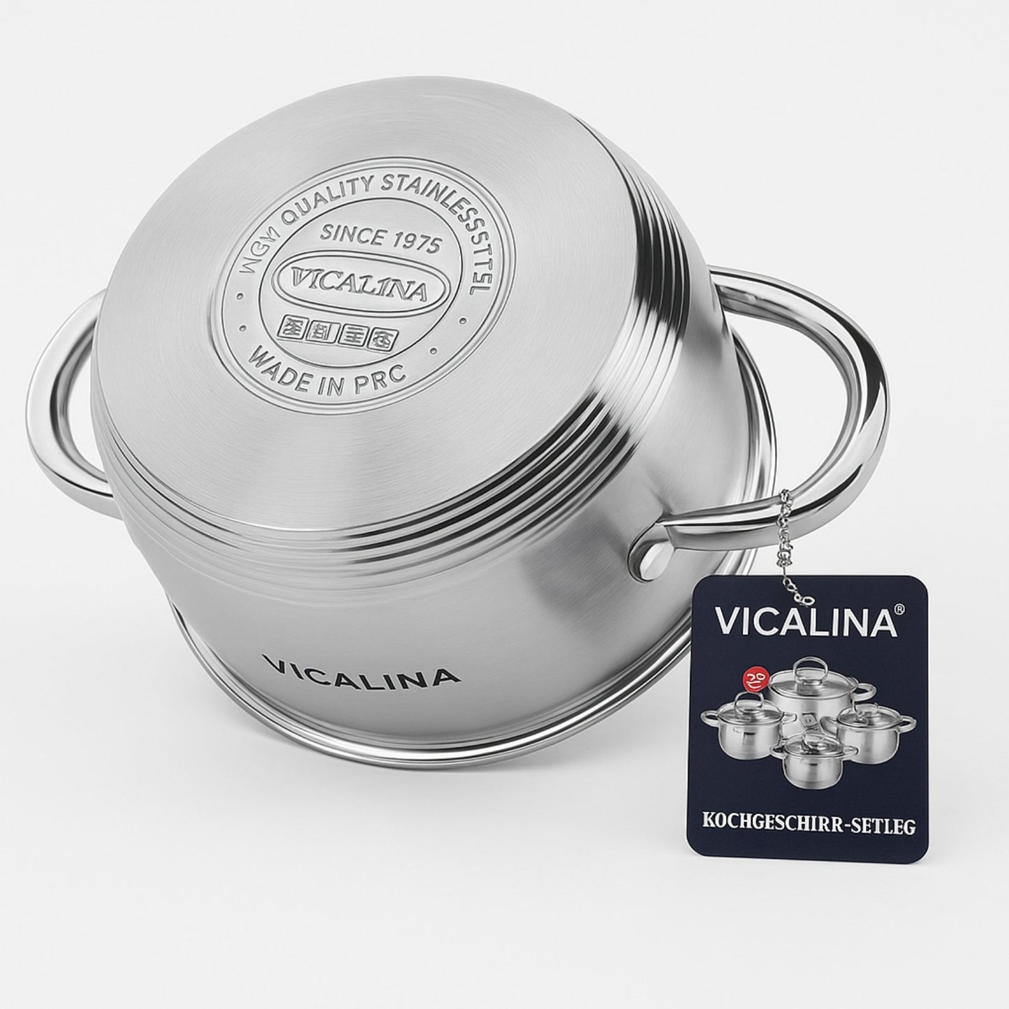 VICALINA® Edelstahl Kochtopf-Set – 8-teilig | Induktion & Spülmaschinenfest