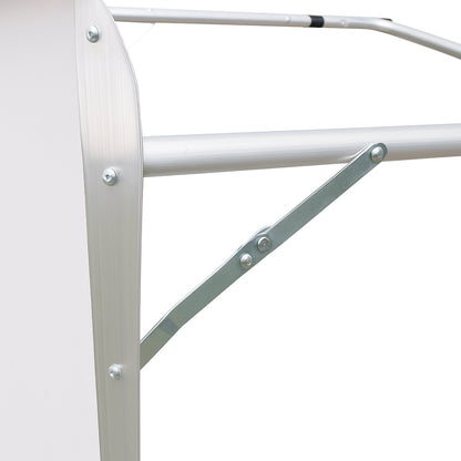Klapptisch mit 4 Campinghockern – Aluminium Campingtisch Set – 120×60×63 cm – Blau