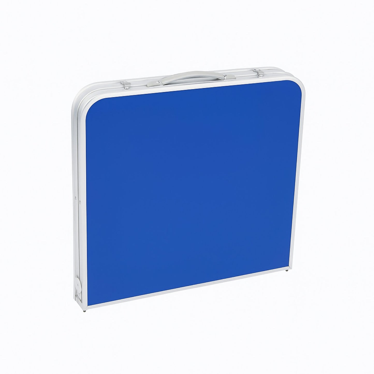 Klapptisch mit 4 Campinghockern – Aluminium Campingtisch Set – 120×60×63 cm – Blau