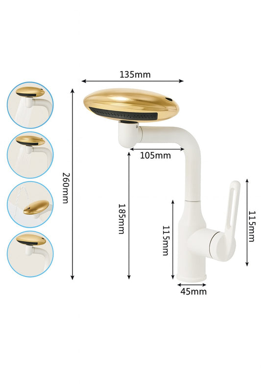 Multifunktionaler Wasserhahn mit Brause